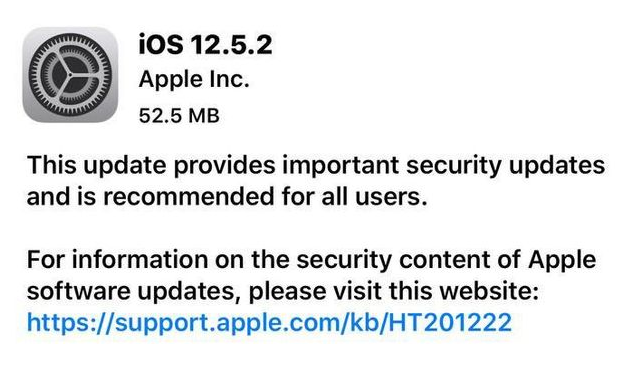 苏尼特左苹果手机维修分享iOS12.5.2发布，建议所有老苹果用户安装 